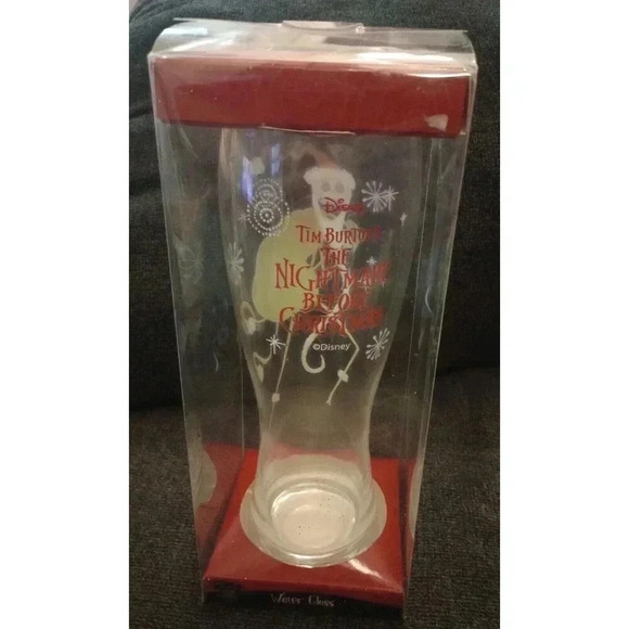 Nightmare Before Christmas Jack Skellington Water Glass Disney New In Box 2017 - Picture 2 of 3